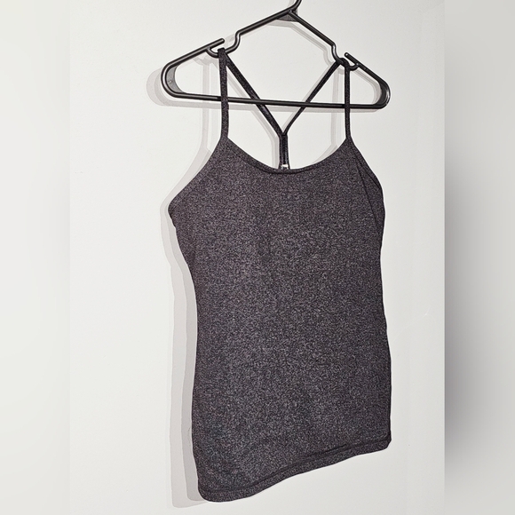 Lululemon Power Pose Tank Heathered Black Size 10 - Picture 4 of 7